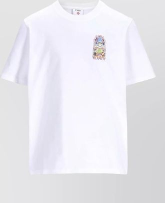 Casablanca organic cotton oversized tennis landscape print t-shirt