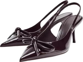 Generic Women Luxury Patent Leather High Heel Sandals Pointed Toe Wedding Party Dress Shoes Brown