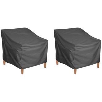 OEM Funda Impermeable Para Silla De Jard&iacute;n 210d, 2 Piezas, Resistente A La Intemperie, Para Sillas, Sillones Y Muebles De Jard&iacute;n, 80 X 85 X 91,5 Cm (negro
