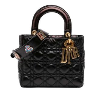 Dior Pre-owned Lady Dior - Dames - Pre-owned - Zwart - Maat: ONE Size Leer