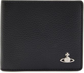 Vivienne Westwood Orb Grained Leather Wallet - Black - One Size