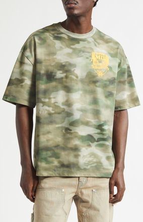 Amiri Eagle Blurred Camo Oversize Graphic T-Shirt at Nordstrom, Size Xxx-Large