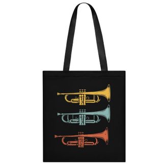 Generic Vintage Trumpet Womens Tote Casual Shopping Bag Lightweight Shoulder Bags Hobos Handbag for Work Travel Daily 35x40cm