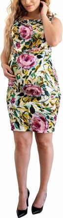 Emilia George Elizabeth Floral Silk Blend Sheath Dress in Pink Peony at Nordstrom, Size X-Small