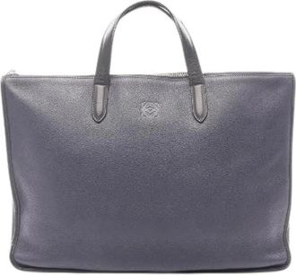 Loewe Pre-owned Tote Bags, male, Blue, Size: ONE SIZE Pre-owned Toledo Briefcase