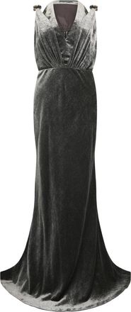 Alberta Ferretti Lange Elegante Avondjurk - Dames - Avondkleed - Grijs - S - Kleedjes