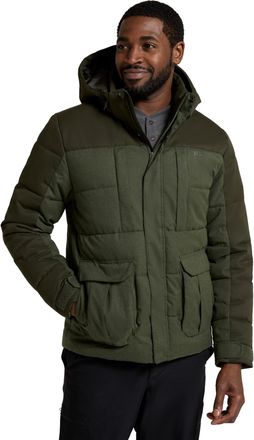 Mountain Warehouse Shock Mens Padded Jacket - Windproof, Breathable & Waterproof Coat with Microfibre insulation & Front Pockets - Best for Autumn, Winter & Outdoors Kha