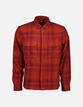 C.P. Company Mens Tartan Lens Shirt - Blue - Size: 40/Regular