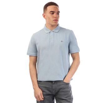 GANT Heren Logo Katoenen Polo Shirt (Blauw)