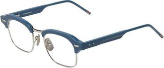 Thom Browne Ueo 955A Vierkant Browline Montuur - unisex - Brillen - Blauw - 49 MM - Accessoires