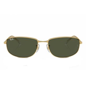 Ray-Ban Green Rectangular Unisex Sunglasses RB3732 001/31 59