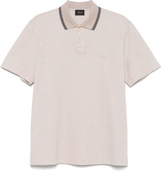 Brioni Polo con logo - Toni neutri
