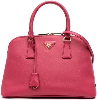 Prada Pre-owned Handbags, female, Pink, Size: ONE SIZE Pre-owned Leather Handbag