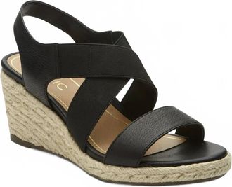 Vionic Womens Ainsleigh Wedge Sandal In Black