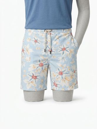Faherty Classic Boardshort In Blue Sky Floral