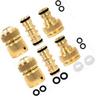 OEM Adaptadores De Lat&oacute;n Macizo Para Grifos, Con Rosca - 6 Unidades