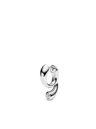 Maria Black Mermaid Pool earring - Silver