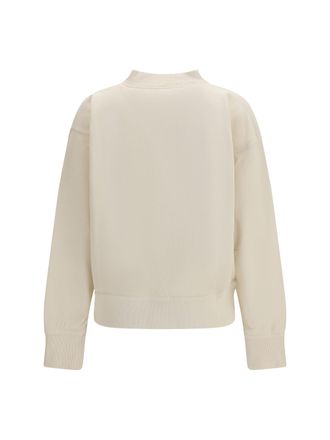 Isabel Marant Womens Sweatshirt Moby Ecru-Pink Cotton Sweatshirts Ecru/pink Sweater