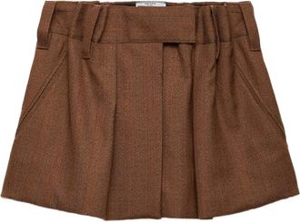 Prada Minigonna con vita elasticizzata - Marrone