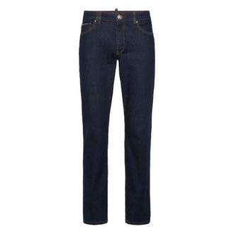 Philipp Plein Straight Jeans, male, Blue, Size: W31 Super Straight Cut Jeans