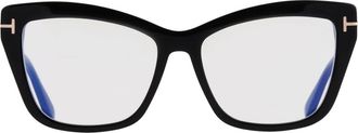 Tom Ford Blue Light Block Cat Eye Ladies Eyeglasses FT5826-B 001 55