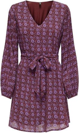 Only Bedrukte korte jurk, te strikken