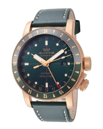 Glycine Mens Airman Contemporary Bronze Gmt Watch