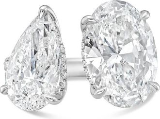 Diana M. Jewels PLATINUM 2 STONE LAB GROWN DIAMOND FASHION RING WEIGHING 10.00 CTS TW
