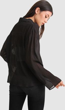 Belle & Bloom Yoko Shirred Chiffon Blouse