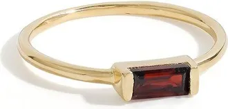 Tiramisu Plated 0.48 Ct. Tw. Garnet Solitaire Ring