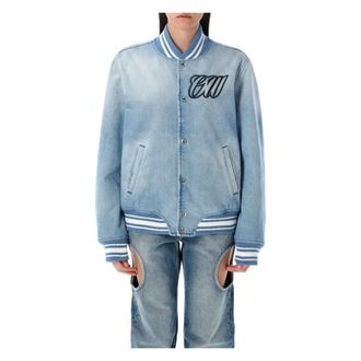 Off-white Dames, Jassen, Blauw, Maat: XS Denim