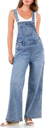 Wash Lab Denim Lucky Denim Overalls in Atlantic Blue at Nordstrom, Size X-Small