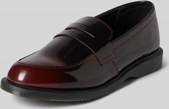 Dr. Martens Loafers aus Leder mit Schaftbr&uuml;cke Modell Temara in Dunkelrot, Gr&ouml;&szlig;e 37