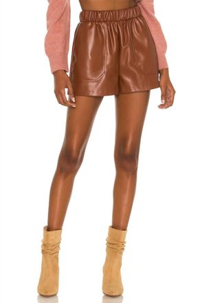 BB Dakota Faux The Record Short In Cognac