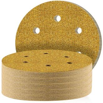OEM Discos Abrasivos De 150 Mm, 40 Almohadillas De Lijado Redondas Con 6 Orificios, Grano 60, Para Lijar, Pulir Y Eliminar &Oacute;xido Con Lijadoras Orbitales A