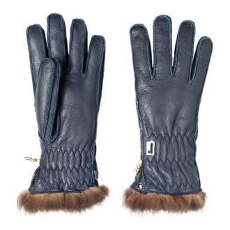 Restelli Guanti Accessoires, unisex, Blauw, 6 1/2 IN, Leer, 269Po Glove