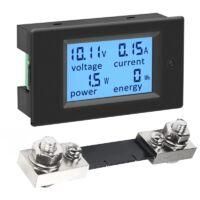 OEM Volt&iacute;metro Y Amper&iacute;metro Digital De Panel Con Derivaci&oacute;n De 100 A Cc (6,5-100 V), Comprobador De Voltaje, Corriente Y Potencia, Medidor De Energ&iacute;a, Me
