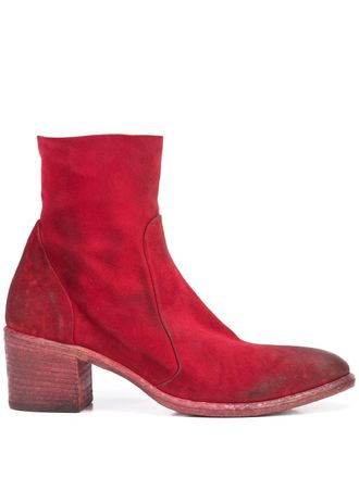 Madison.Maison suede ankle boots - RED