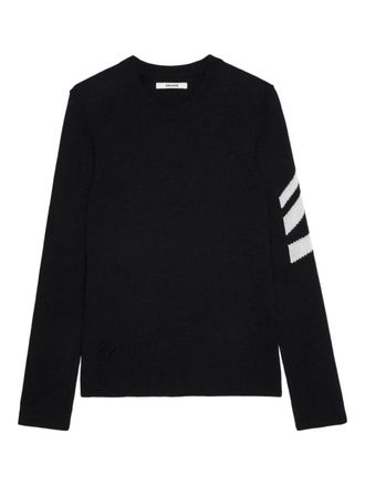 Zadig&Voltaire Kennedy crew-neck sweater - men - Recycled Cashmere - S - Black