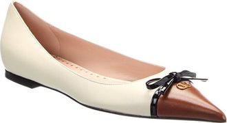 Valentino VLogo Leather Ballerina Flat