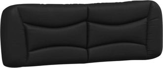 vidaXL Cabecero De Cama Acolchado Cuero Sint&eacute;tico Negro 160 Cm Vidaxl