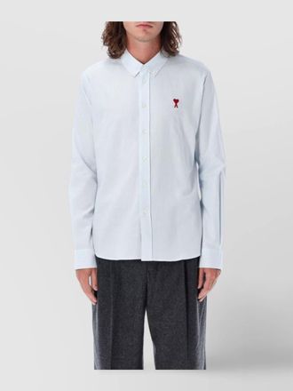 Ami striped cotton regular-fit long-sleeve shirt