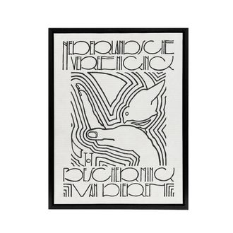Artery8 Animal Protection Poster Advert Reijer Stolk Framed Canvas Wall Art in White | Size: W24 x H32