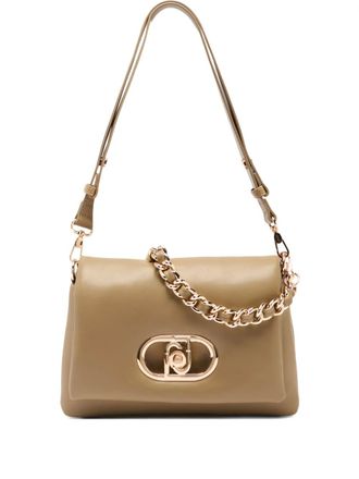 Liu Jo LaPuffy medium gevlochten crossbodytas met kettinglogo - Beige