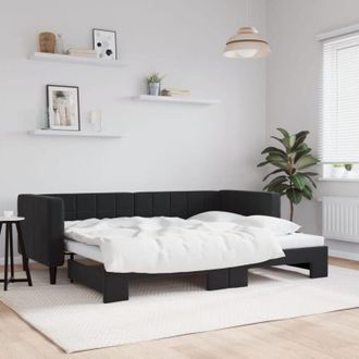 vidaXL Vidaxl - Furniture Limited - Sof&aacute; Cama Nido Terciopelo Negro 80x200 Cm