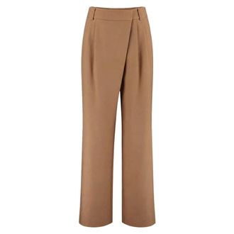 Harper & Yve Sydney Wijde Broek - Dames - Broeken - Bruin - Maat: S Poliester