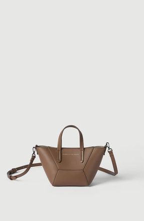 Brunello Cucinelli BC Duo mini bag in calfskin with monili in Espresso at Nordstrom
