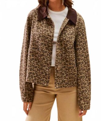 So Me Leopard Barn Jacket In Brown