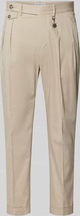 Manuel Ritz Hose mit gelegten Falten und Eingrifftaschen in Sand, Gr&ouml;&szlig;e 48