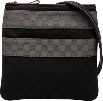 Loewe Pre-owned Vintage Jacquard Monogram Crossbody Bag - Dames - Vintage Schoudertas - Zwart - ONE Size - Vintage